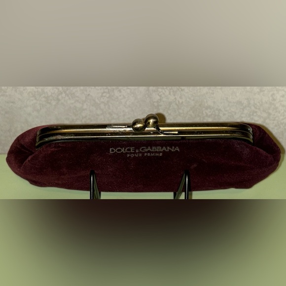 Vintage Dolce & Gabbana Suede Clutch Beauty Pouch Pour Femme - Picture 5 of 9
